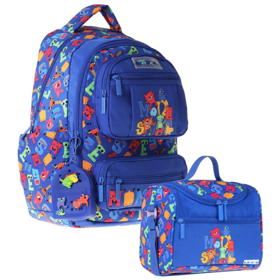 Kaukko Kids Sırt Çantası Beslenme Çantası Monster Set L5404
