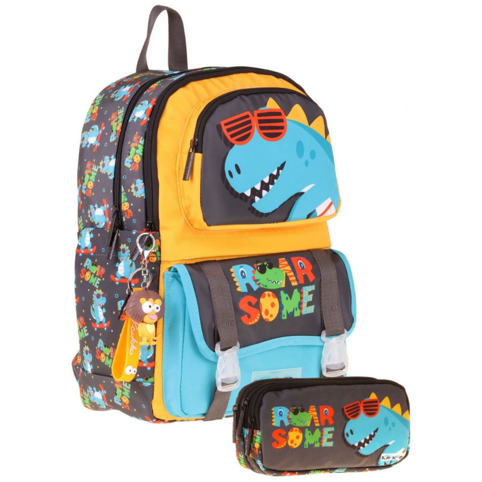 Kaukko Kids Sırt Çantası Kalem Çantası Roar L5394 Set