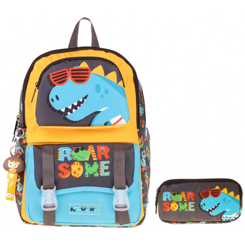 Kaukko Kids Sırt Çantası Kalem Çantası Roar L5394 Set