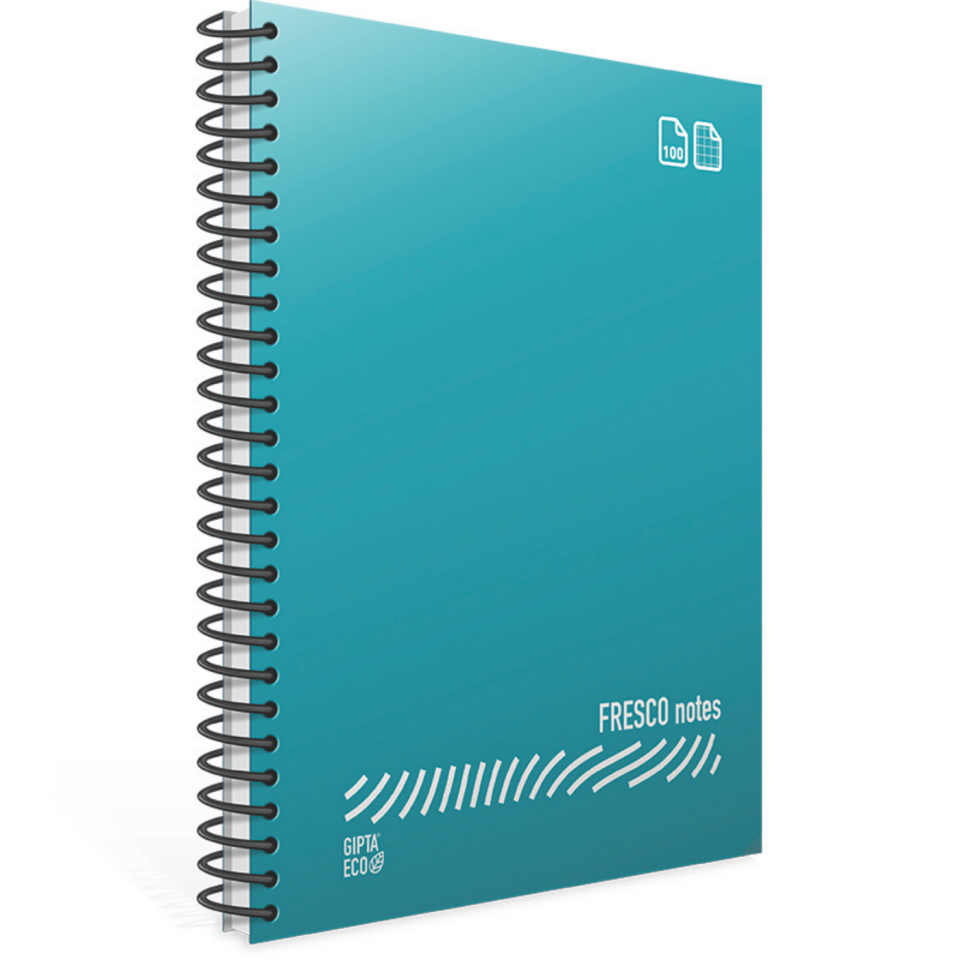 Gıpta 4933 Fresco Spiralli PP Kapak A4 72 Yaprak Kareli Defter Mor