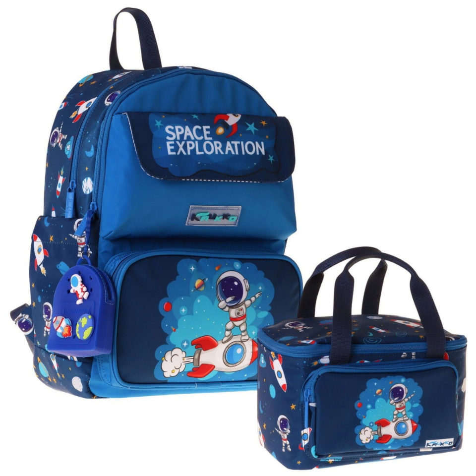 Kaukko Kids Sırt Çantası Beslenme Çantası Space L5364 Set