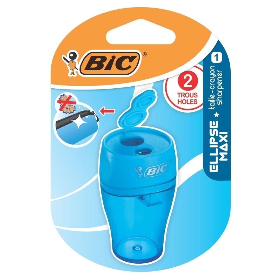 Bic Maxi Ellipse Hazneli İkili Kalemtıraş Jumbo ve Klasik - 9505181 Mavi