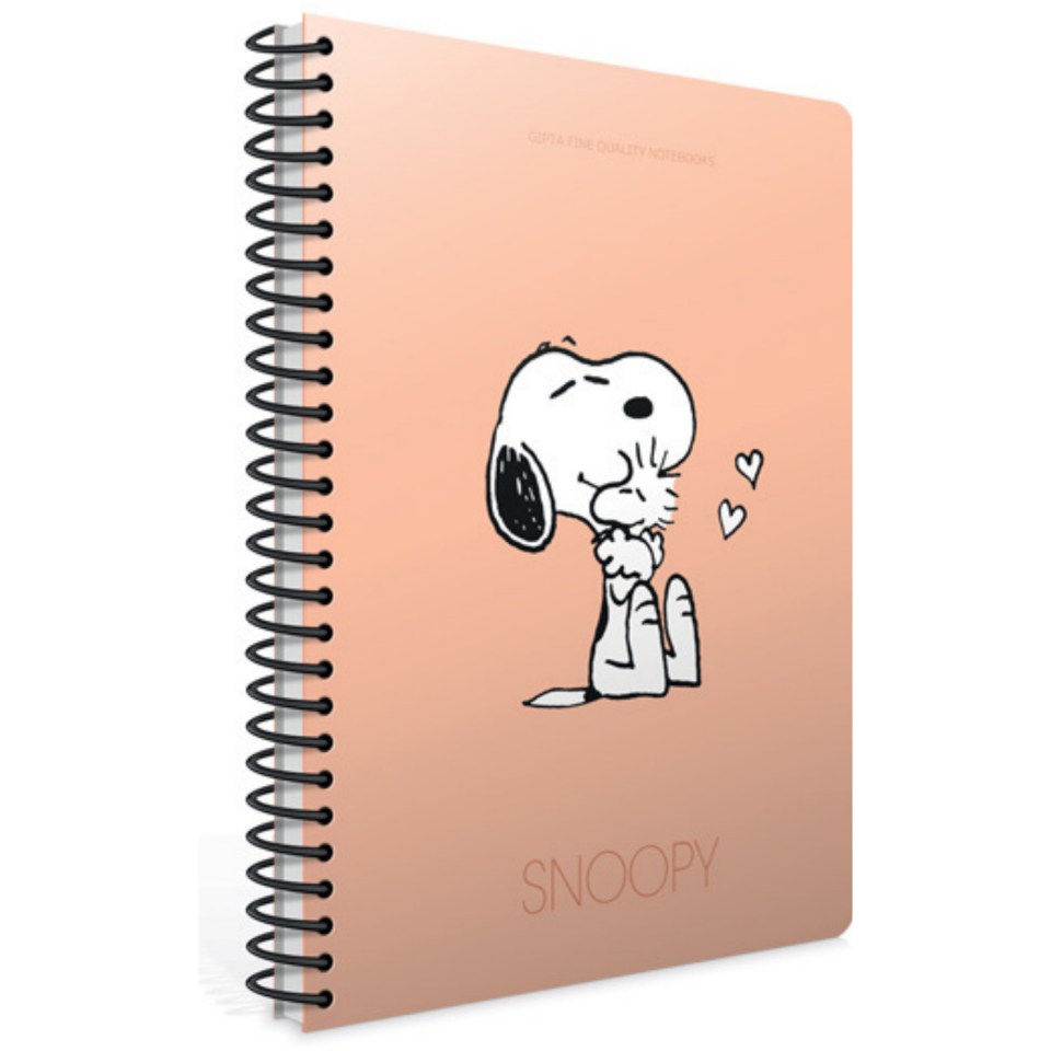 Gıpta 7308 Snoopy Sert Kapak 16x16 Çizgisiz Defter 80 Yaprak Turuncu