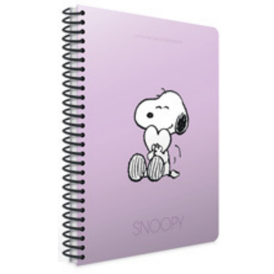 Gıpta 7307 Snoopy Sert Kapak 9x14 Çizgisiz Defter 80 Yaprak Mor