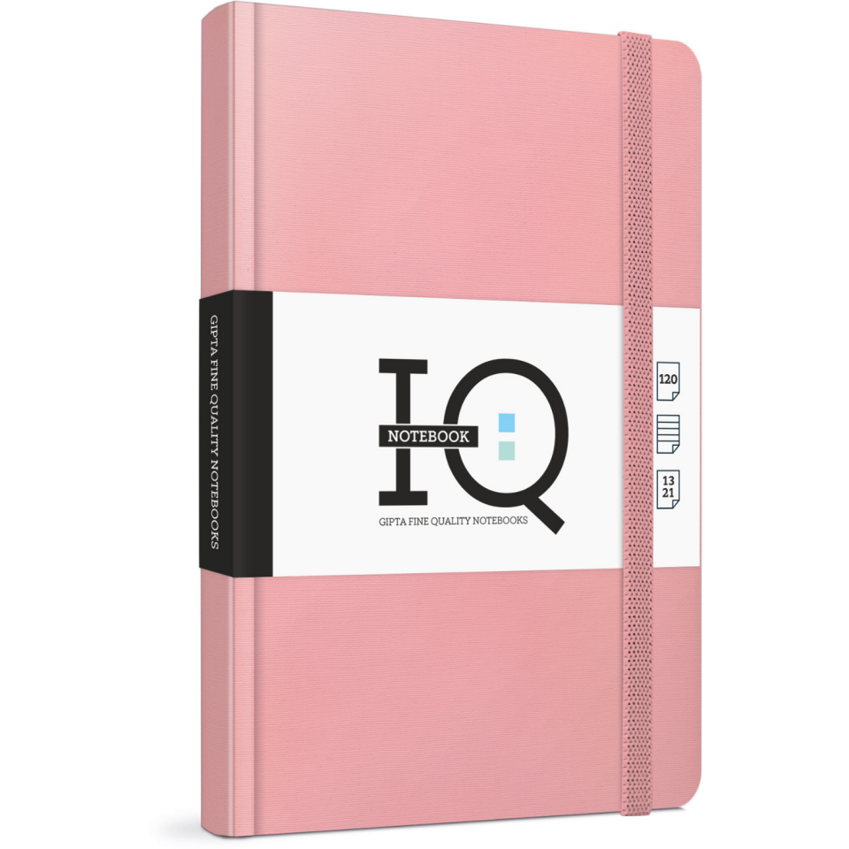 Gıpta 3943 IQ İp Dikiş Cilt Kapak 13x21 Çizgili Defter 120 Yaprak Krem