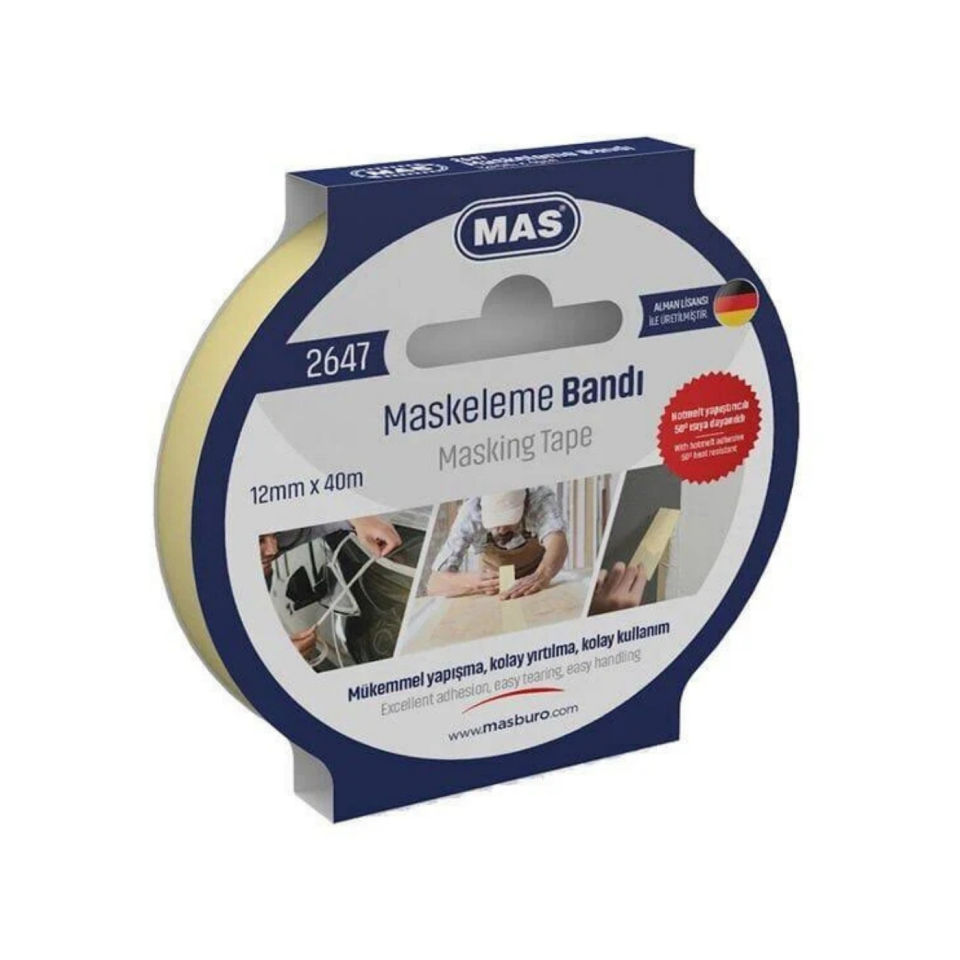 Mas 2647 Maskeleme Bandı 12 mm 40 Metre