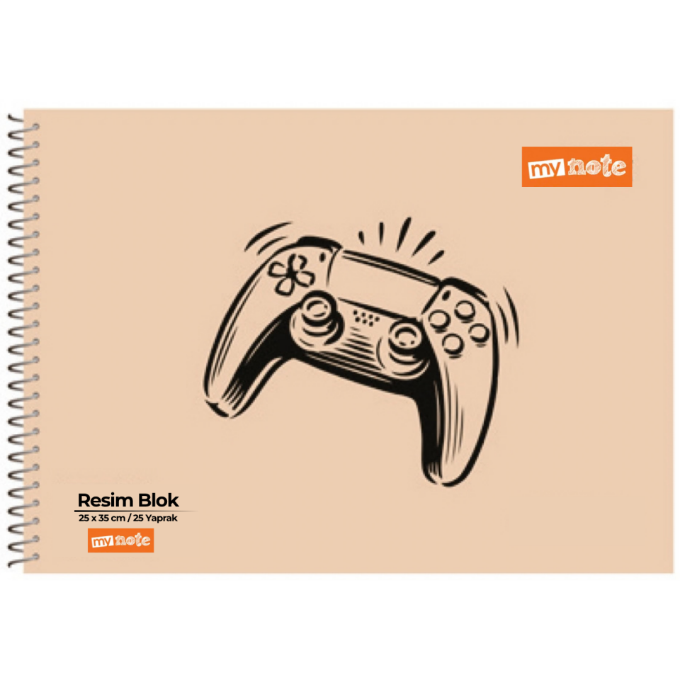 Mynote 1952 Spiralli Karton Kapak Resim Defteri 25x35 cm 25 Yaprak
