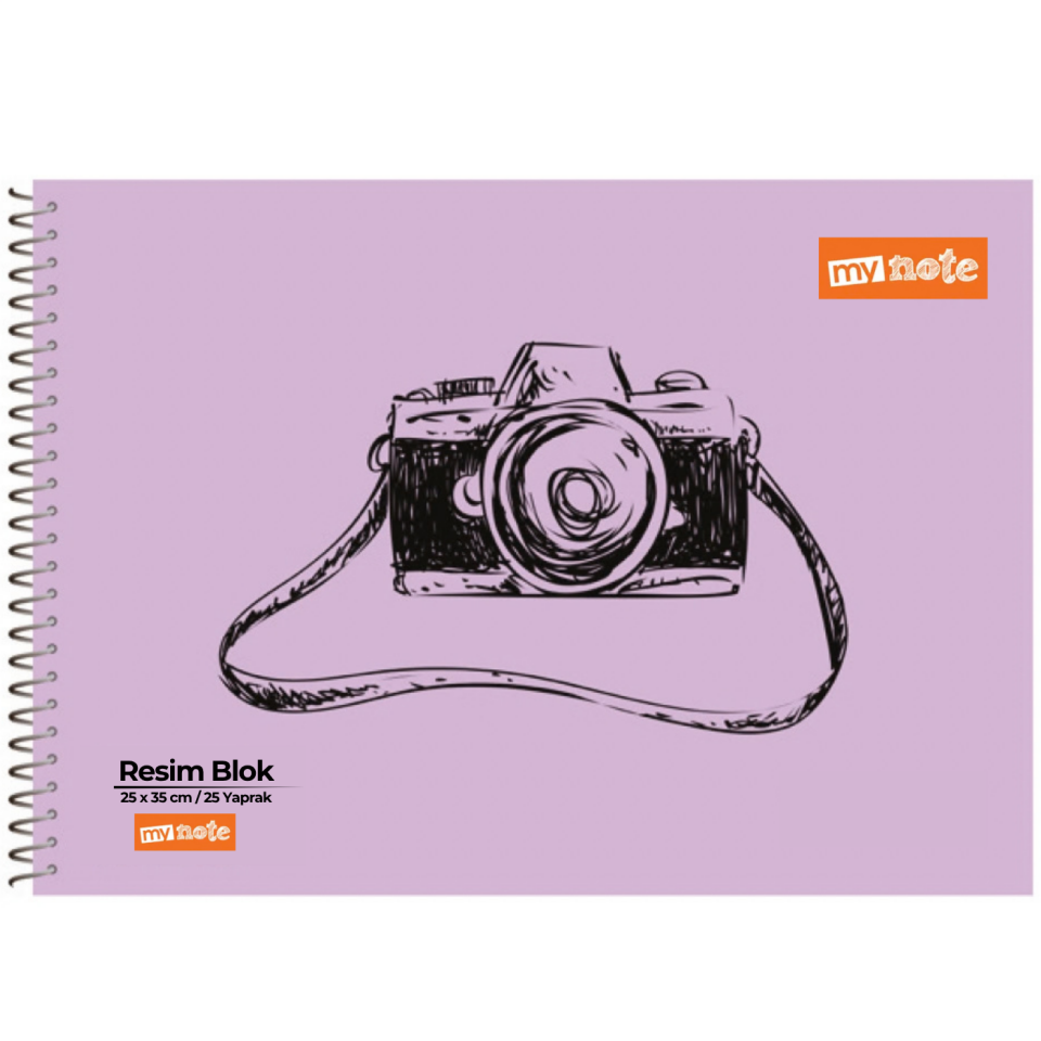 Mynote 1953 Spiralli Karton Kapak Resim Defteri 35x50 cm 25 Yaprak