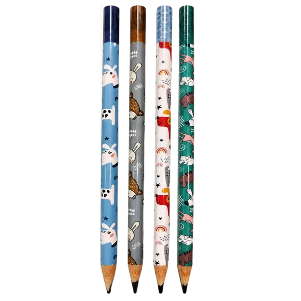 Silka 1519 Tri Jumbo Animal Kurşun Kalem 4'lü Set