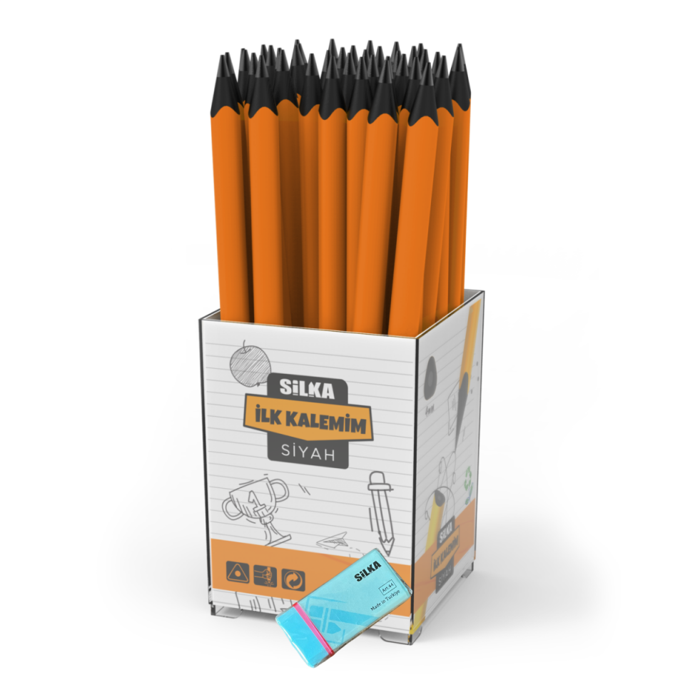 Silka 75 Tri Dark Jumbo ''İlk Kurşun Kalemim'' 4'lü Set