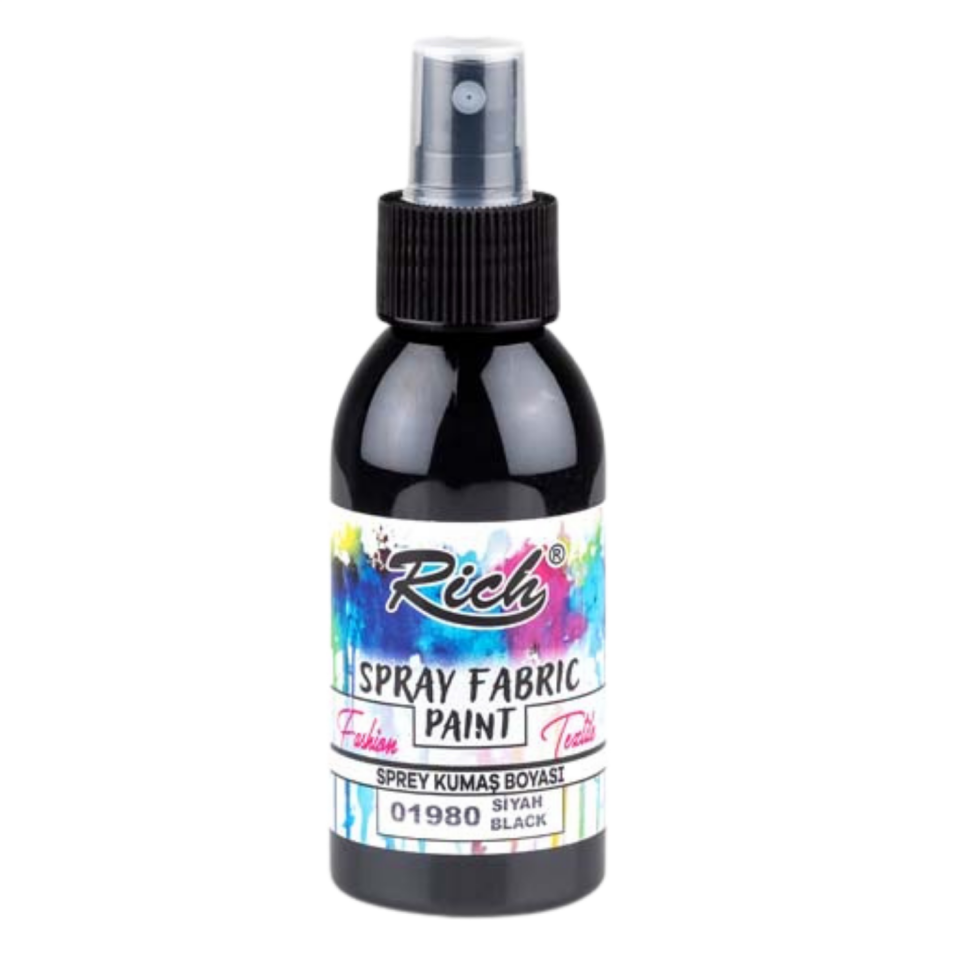 Rich Sprey Kumaş Boyası Siyah 100 ml 01980