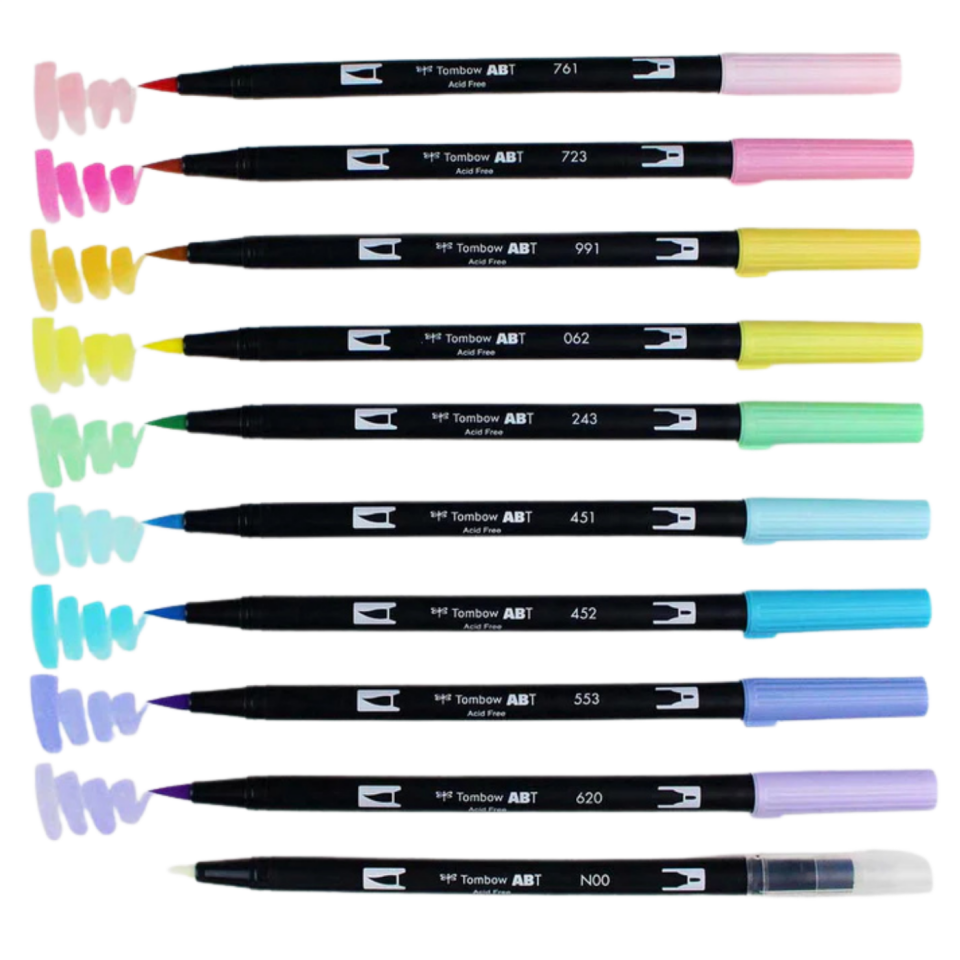 Tombow ABT10 CPA Grafik Kalem Seti 187 Pastel Tonlar