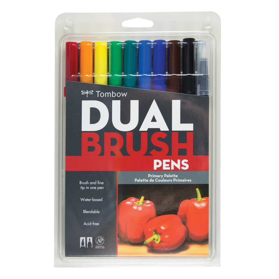 Tombow ABT10 Grafik Kalemi Seti Primary Ana Renkler