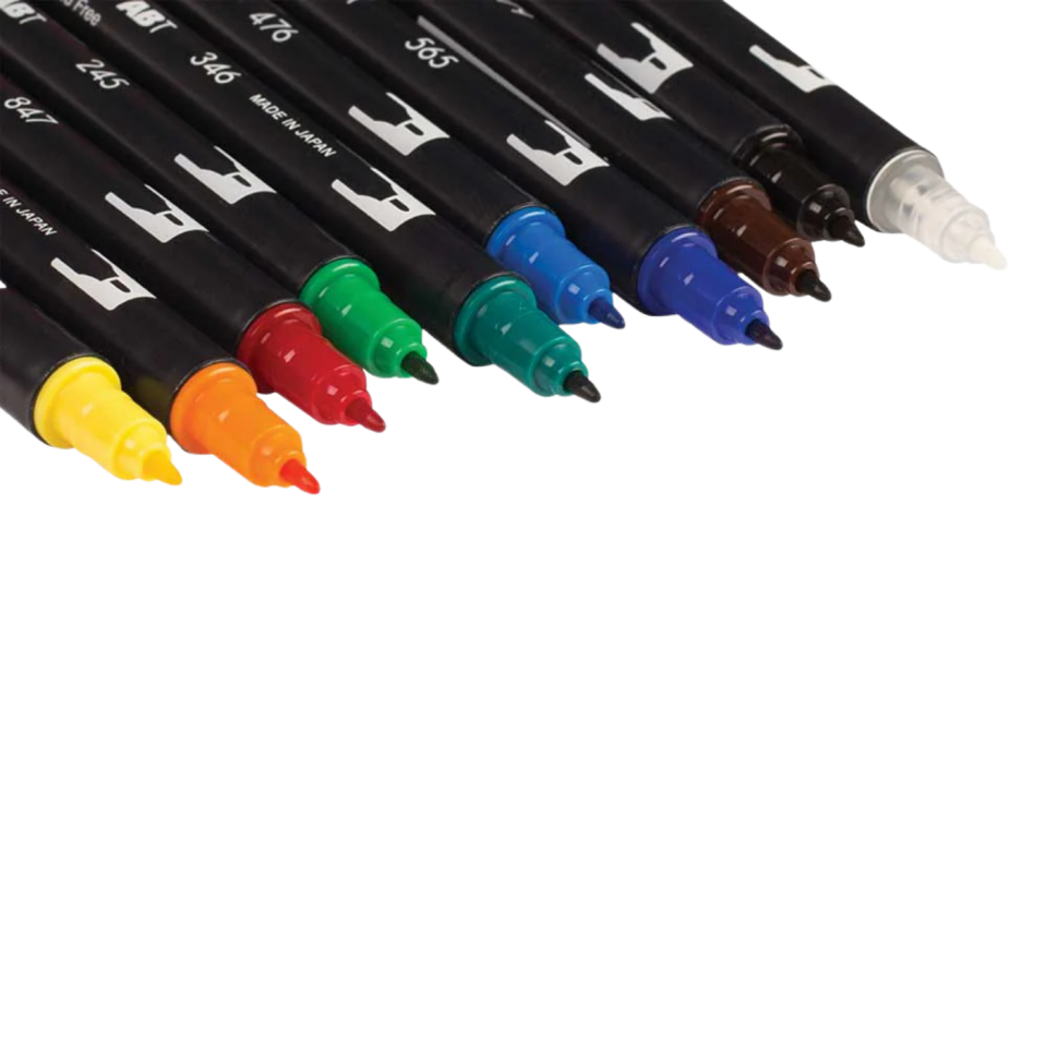 Tombow ABT10 Grafik Kalemi Seti Primary Ana Renkler
