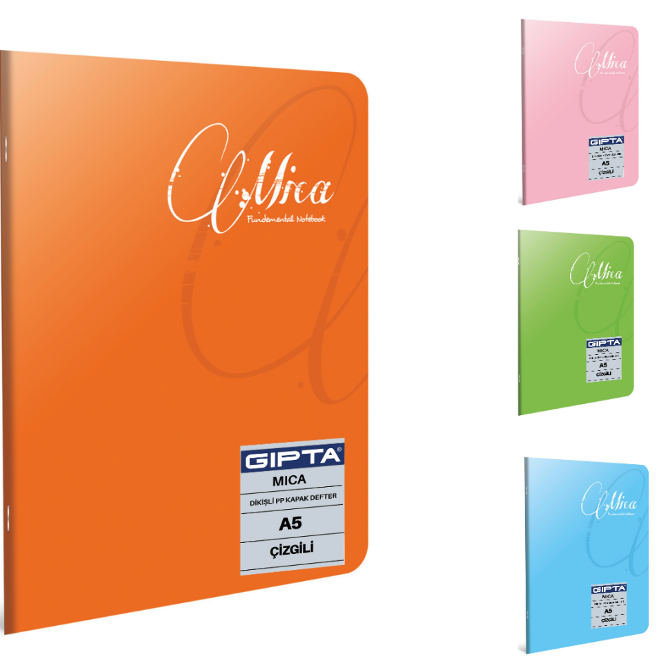 Gıpta Mica Dikişli PP Kapak A5 Çizgili Defter