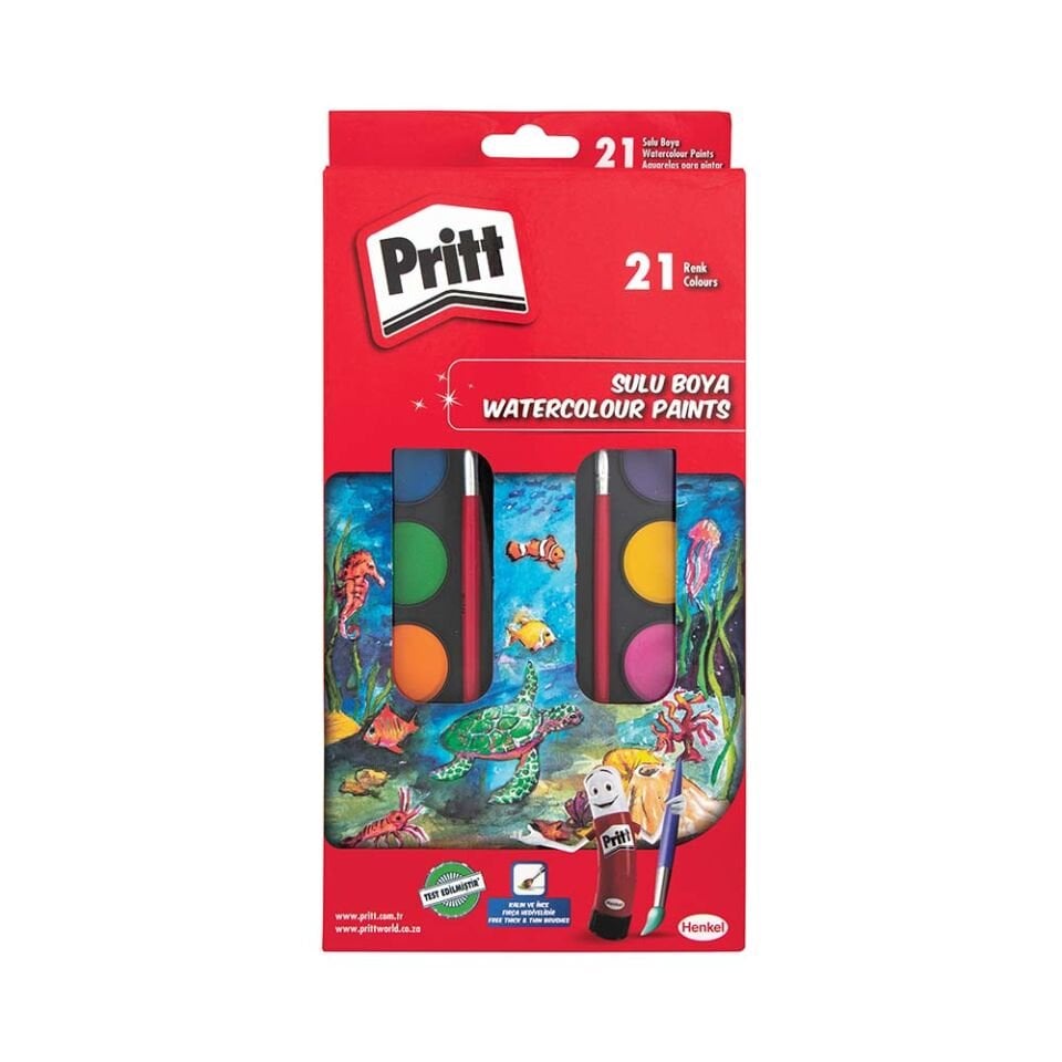 Pritt Prıtt 1671703 Sulu Boya 21 Lı Buyuk Tablet