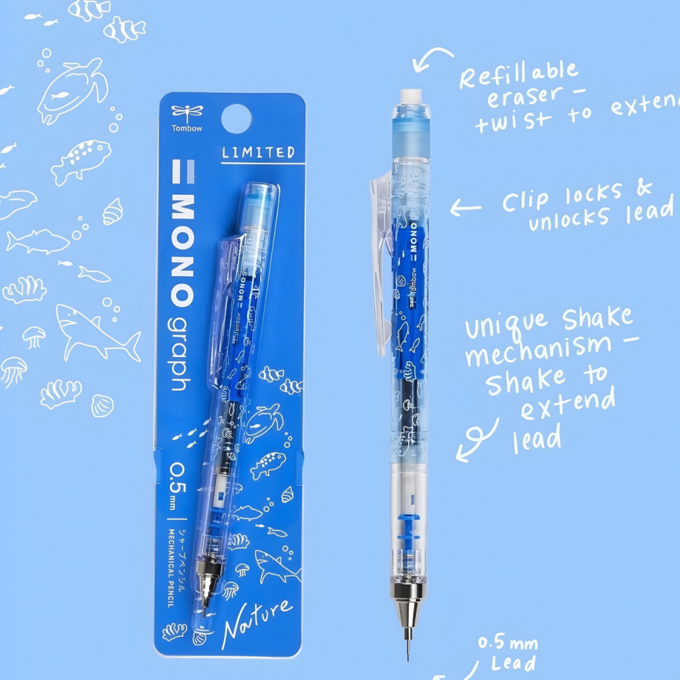 Tombow Mono Graph Nature 0.5 mm Versatil Kalem Ocean