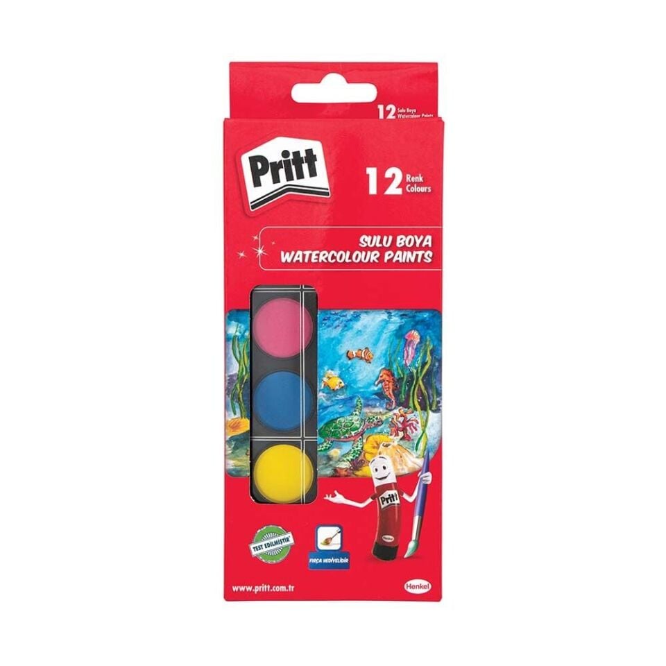 Pritt Prıtt 1047948 Sulu Boya 12Lı Buyuk Tablet