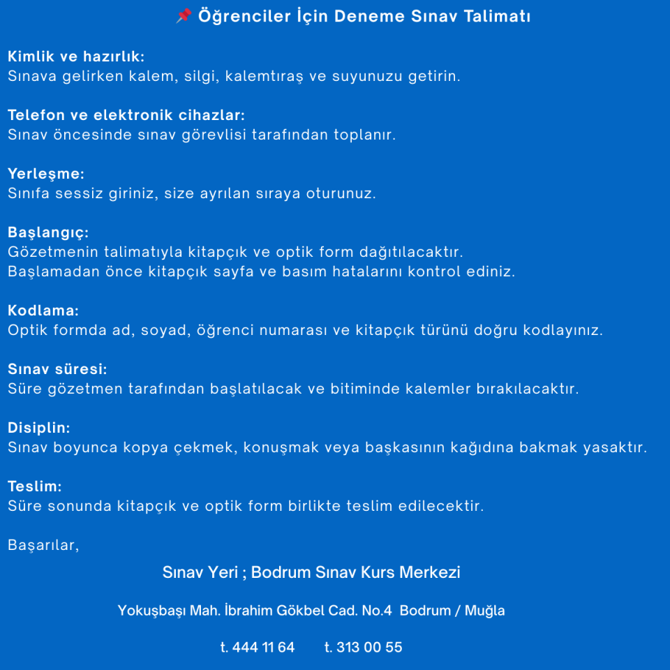 Bilgi Sarmal Yayınları Deneme Sınavı TYT - AYT / 4