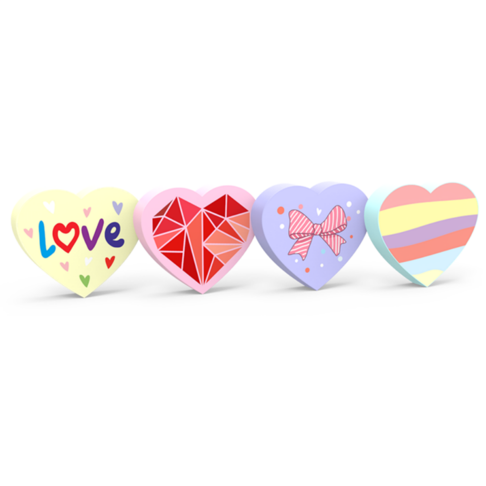 Silka Silka 54 Heart Oyuncak Silgi 4'lü