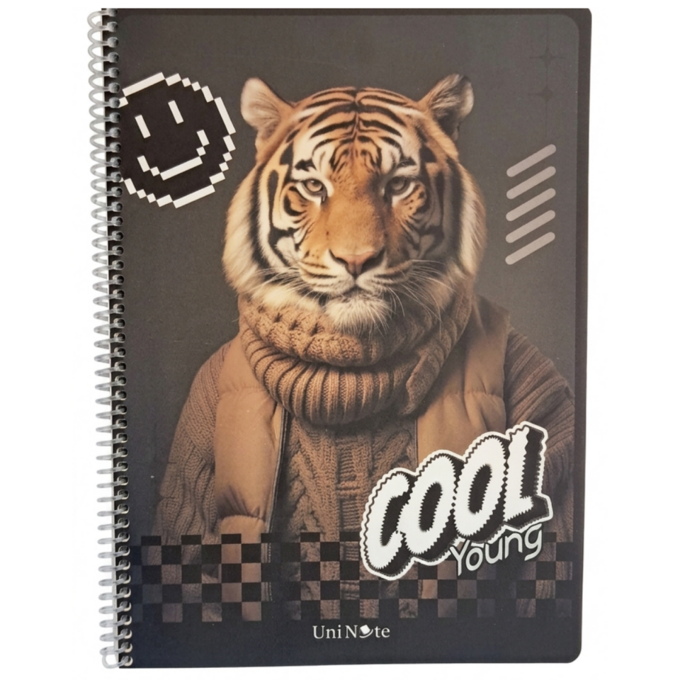 UniNote Cool Spiralli Pp Kapak A4 72 Yp.Kareli Defter 04