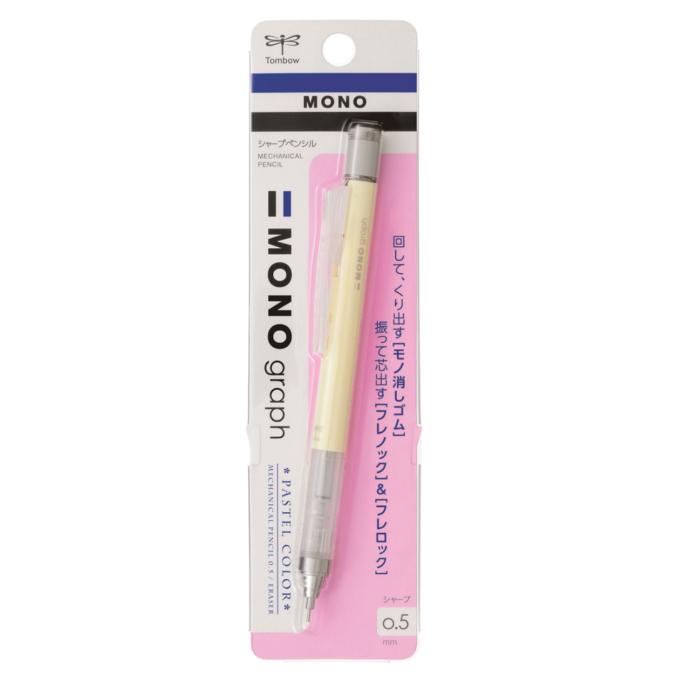 Tombow Mono Graph 0.5 mm Versatil - Uçlu Kalem Krem Sarı