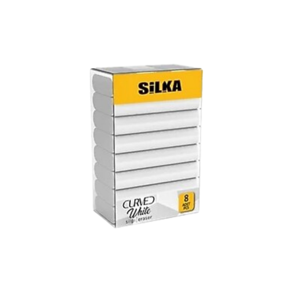 Silka Silka 52 Curved Beyaz Silgi 8'li