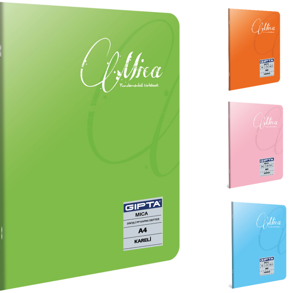 Gıpta Mica Dikişli Pp Kapak A4 Kareli Defter