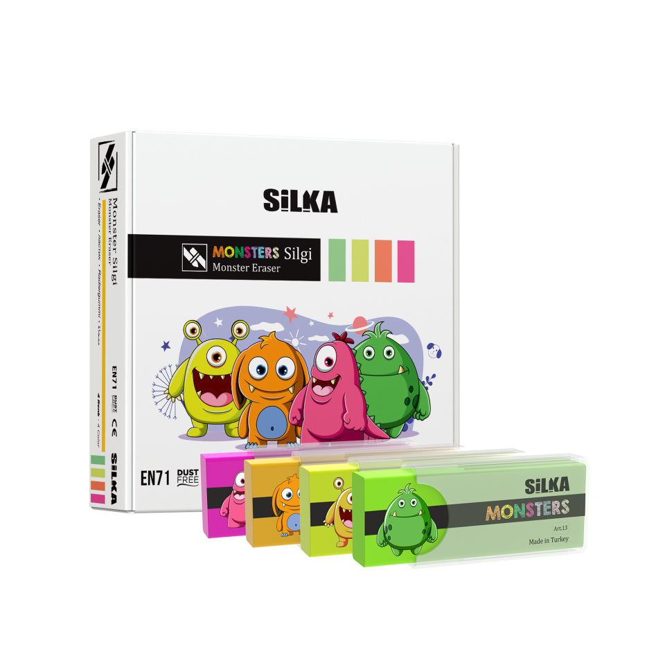 Silka 13-20 Monster Kılıflı Silgi