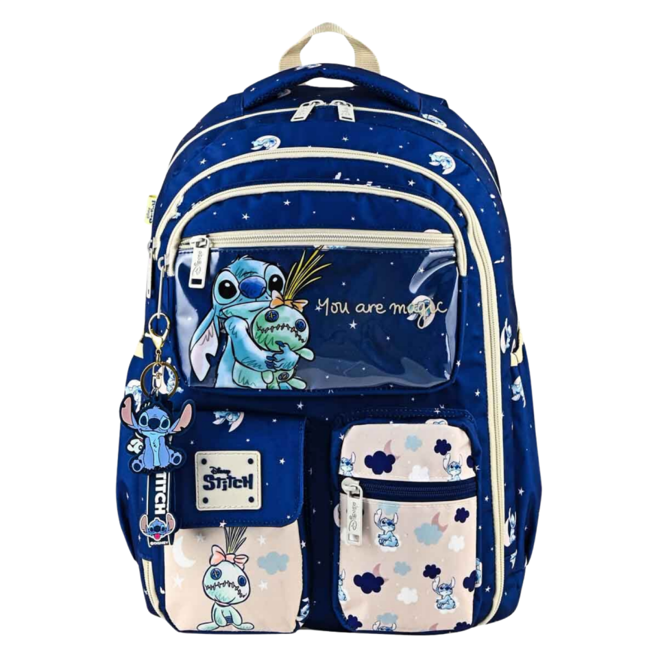Frocx Stitch Desenli Lacivert Okul Çantası OTTO.49272