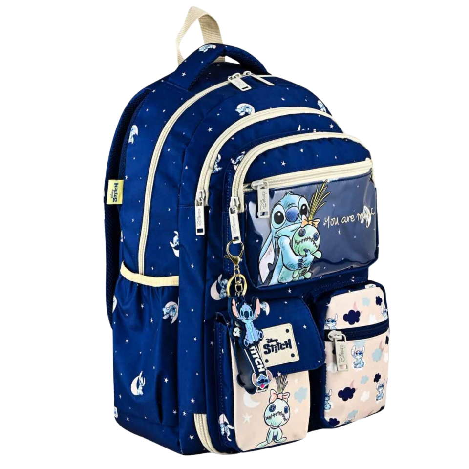 Frocx Stitch Desenli Lacivert Okul Çantası OTTO.49272