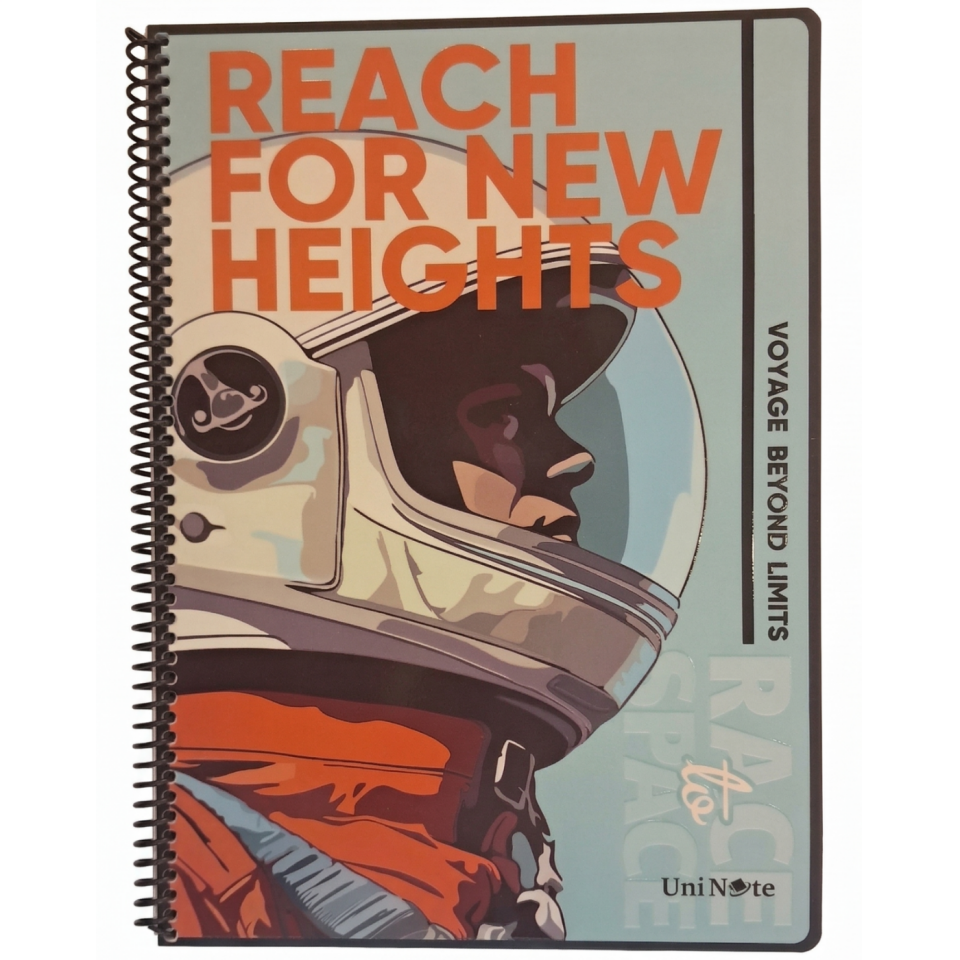 UniNote Space Spiralli Pp Kapak A4 72 Yp.Çizgili Defter 06