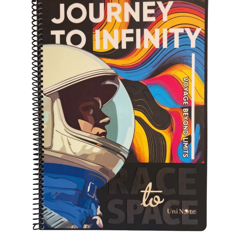 UniNote Space Spiralli Pp Kapak A4 72 Yp.Çizgili Defter 07