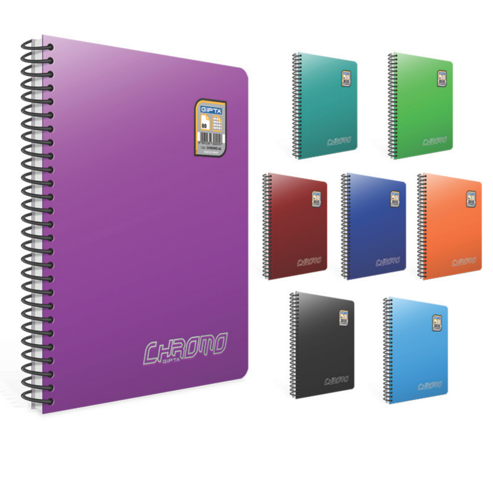 Gıpta 1979 Chromo Spiralli Pp Kapak A4 60 Yaprak Kareli Defter