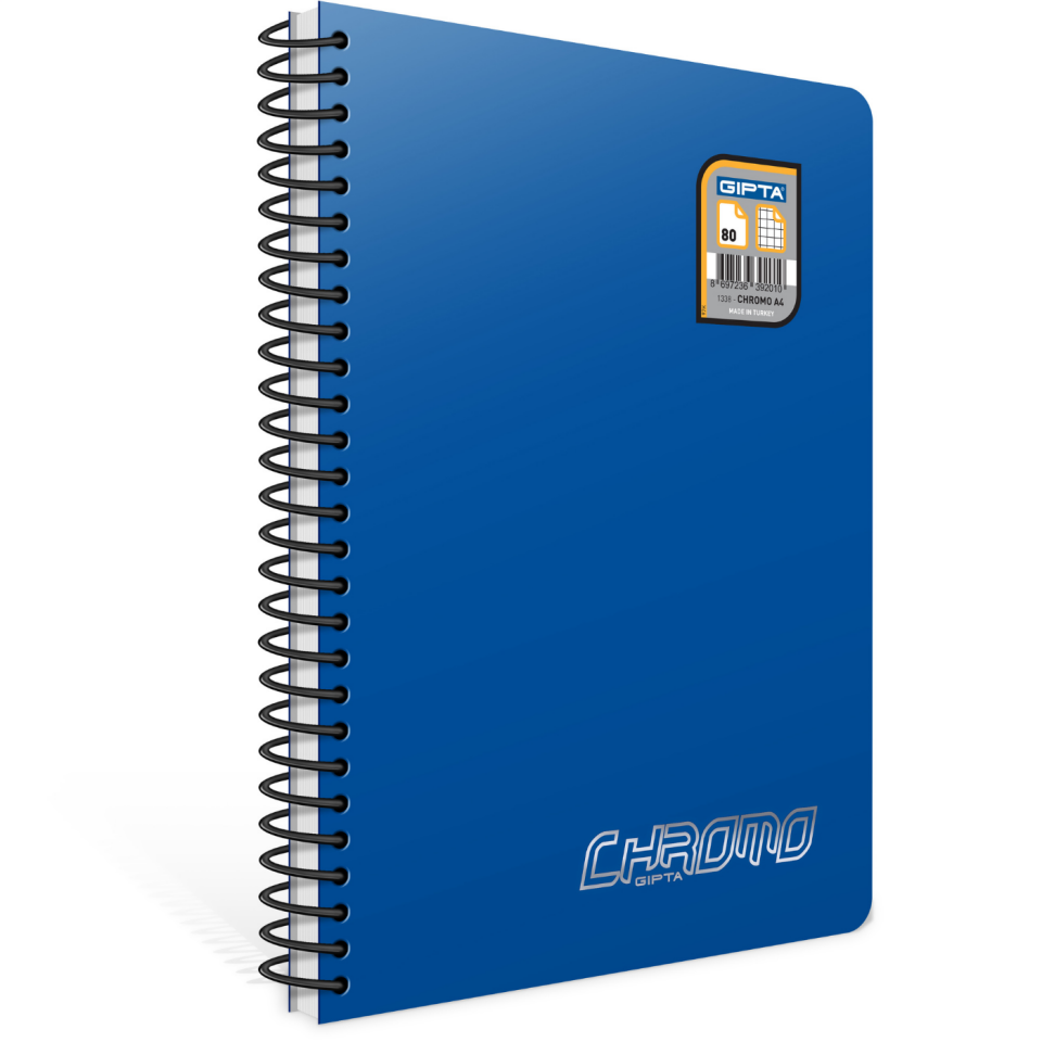 Gıpta 1979 Chromo Spiralli Pp Kapak A4 60 Yaprak Kareli Defter Yeşil