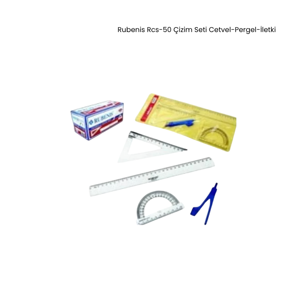 Rubenis RCS-50 Çizim Seti Cetvel-Pergel-İletki