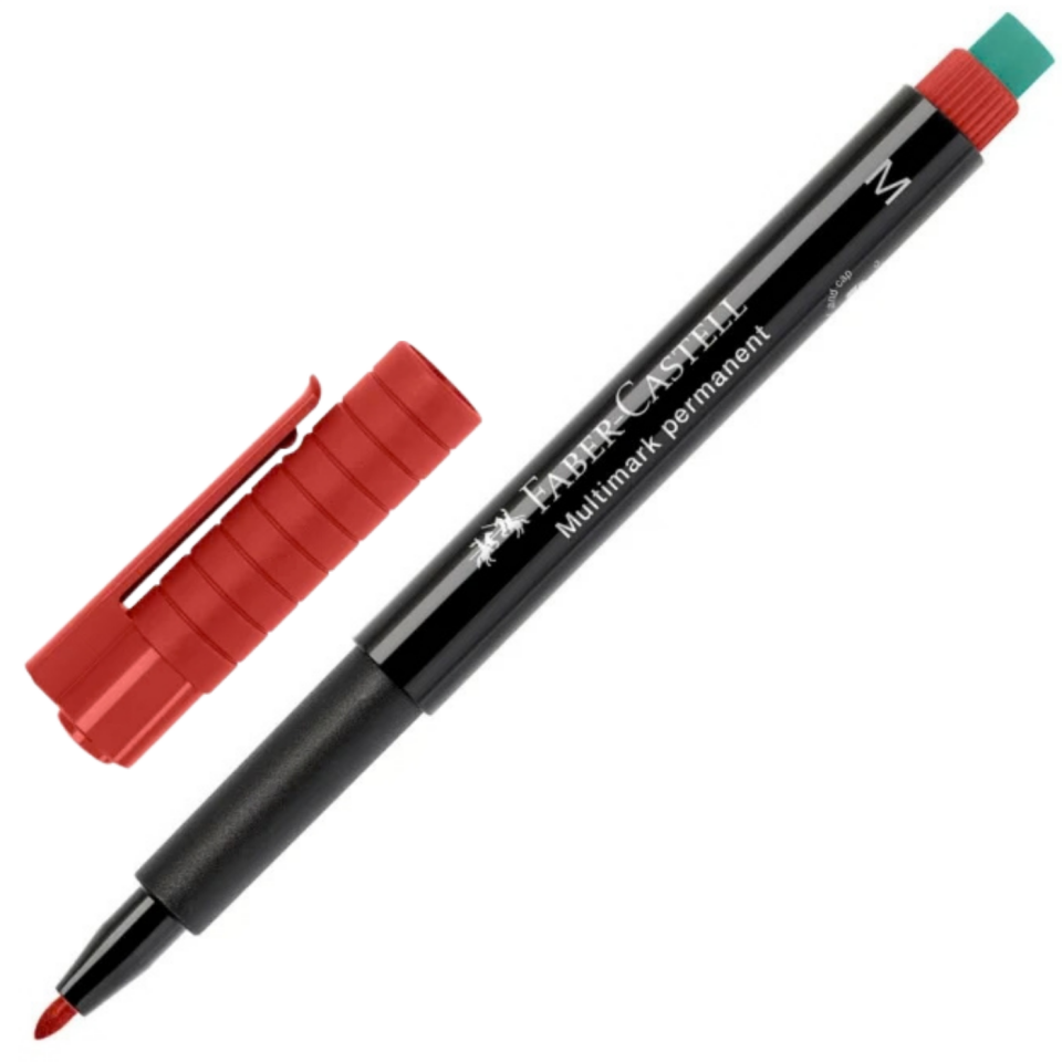 Faber Castell Silgili Asetat Kalemi M Kırmızı 152521