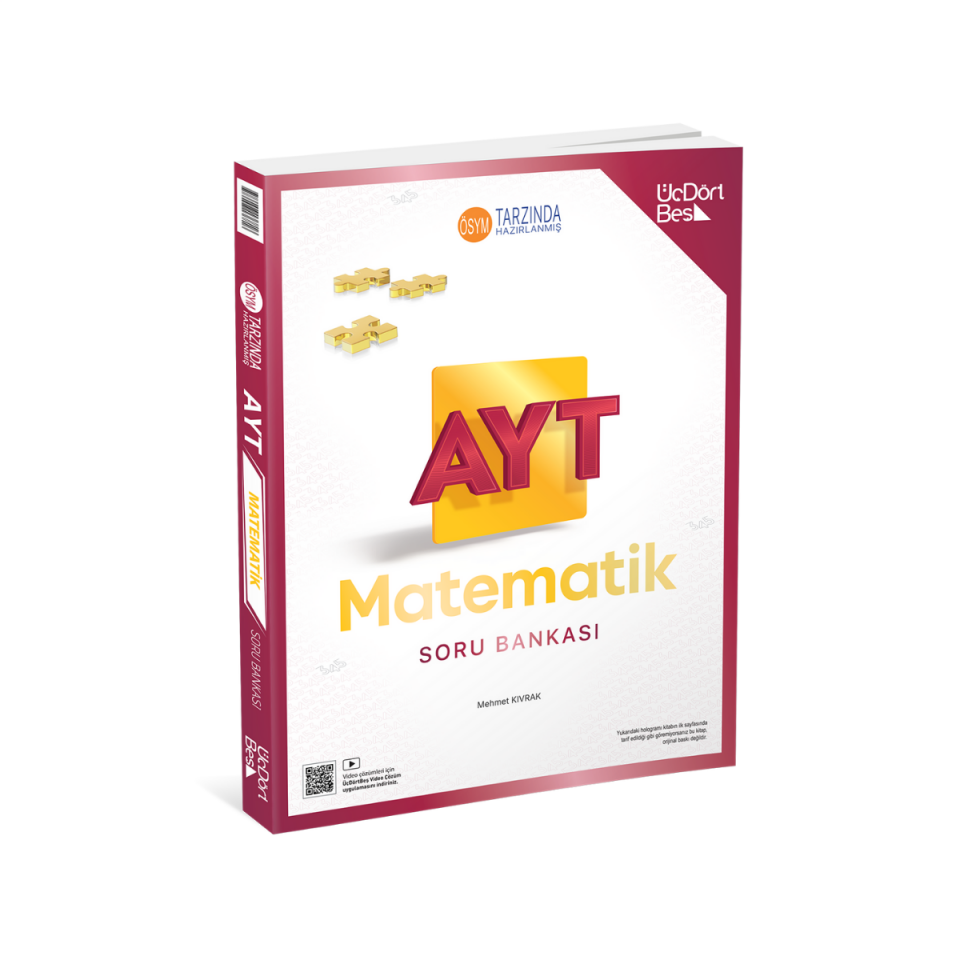 ÜçDörtBeş Yayınları Üçdörtbeş Yayınları AYT Matematik Soru Bankası - Güncel Baskı