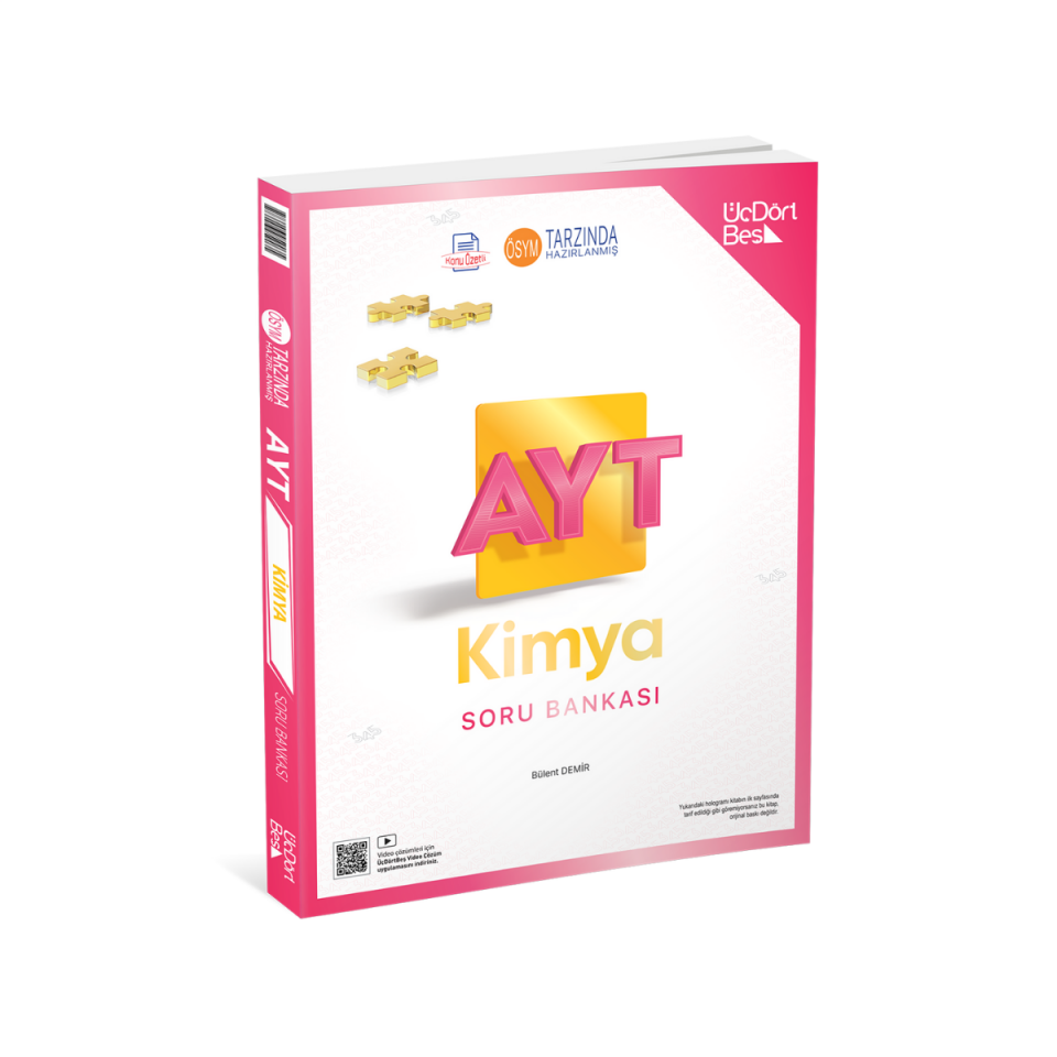 ÜçDörtBeş Yayınları Üçdörtbeş Yayınları AYT Kimya Soru Bankası - Güncel Baskı