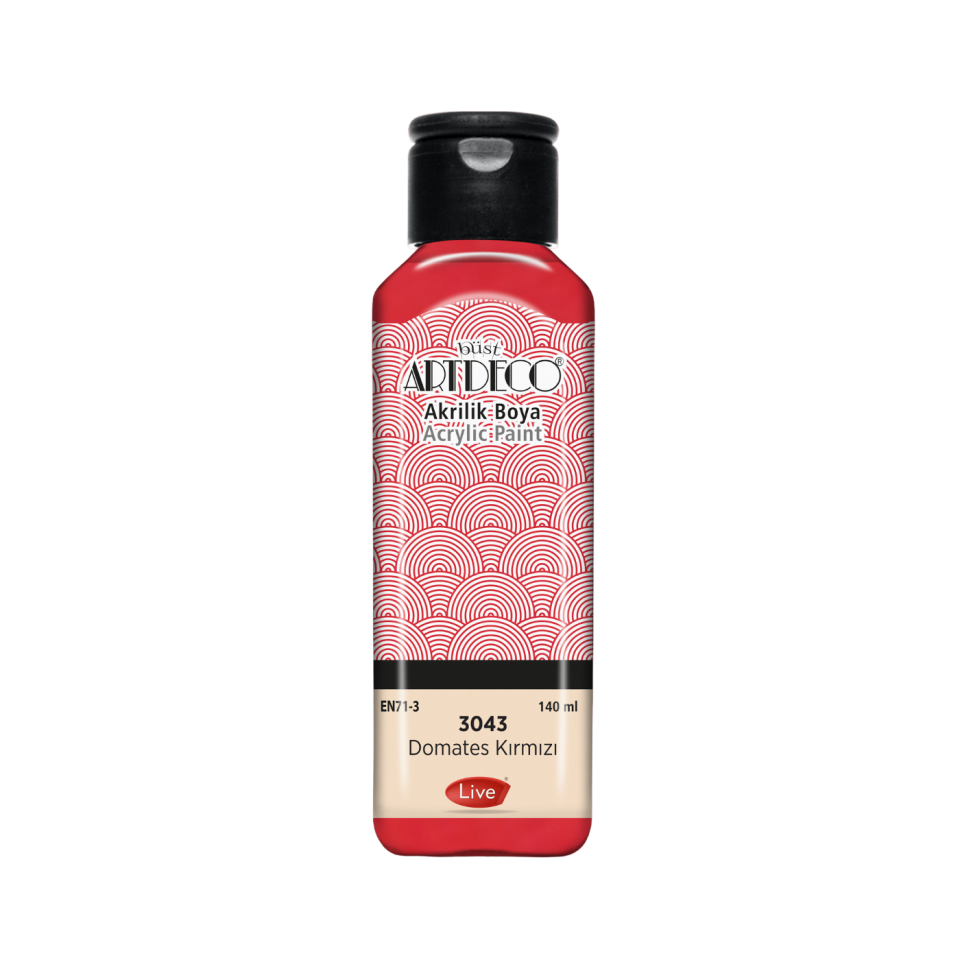 Artdeco 070R-3043 Akrilik Boya 140 ml Domates Kırmızı
