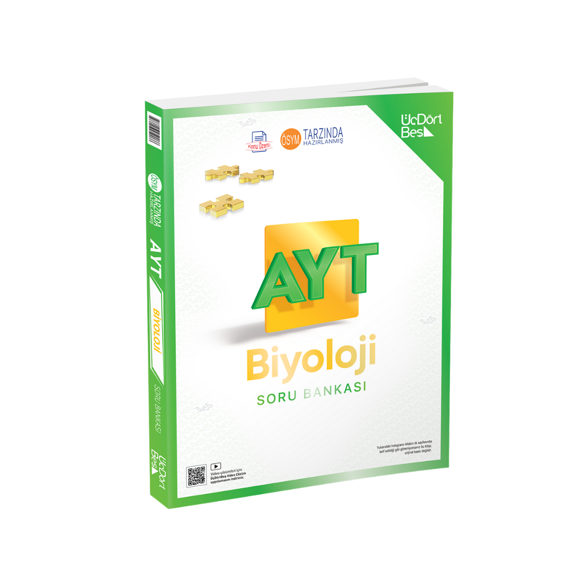 ÜçDörtBeş Yayınları ÜçDörtBeş AYT Biyoloji Soru Bankası (Güncel Baskı)