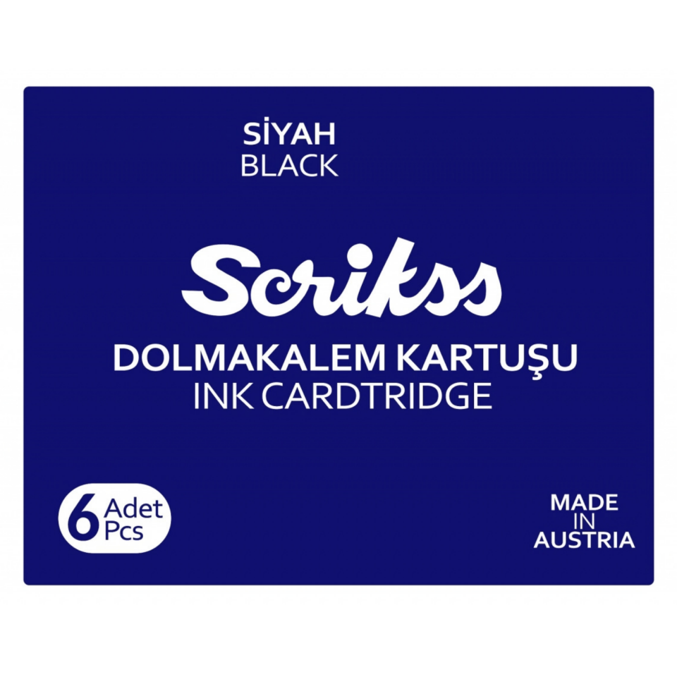 Scrikss Dolmakalem Kartuşu 10 Siyah 6'lı