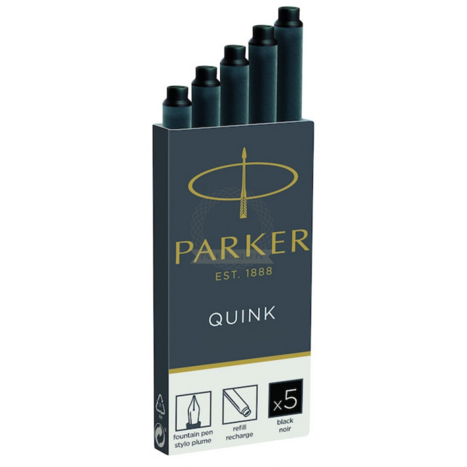 Parker 1950382 Dolmakalem Quink Kartuş 5'li Siyah