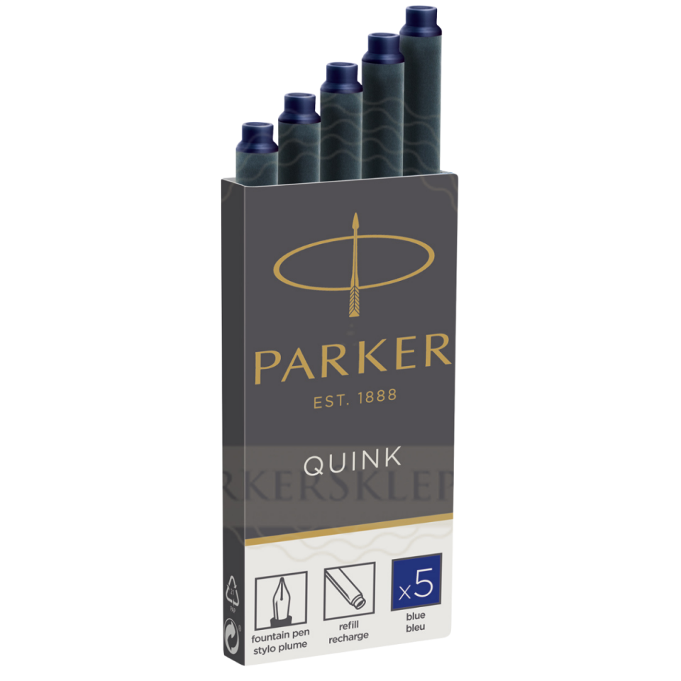 Parker 1950384 Dolmakalem Quink Kartuş 5'li Mavi