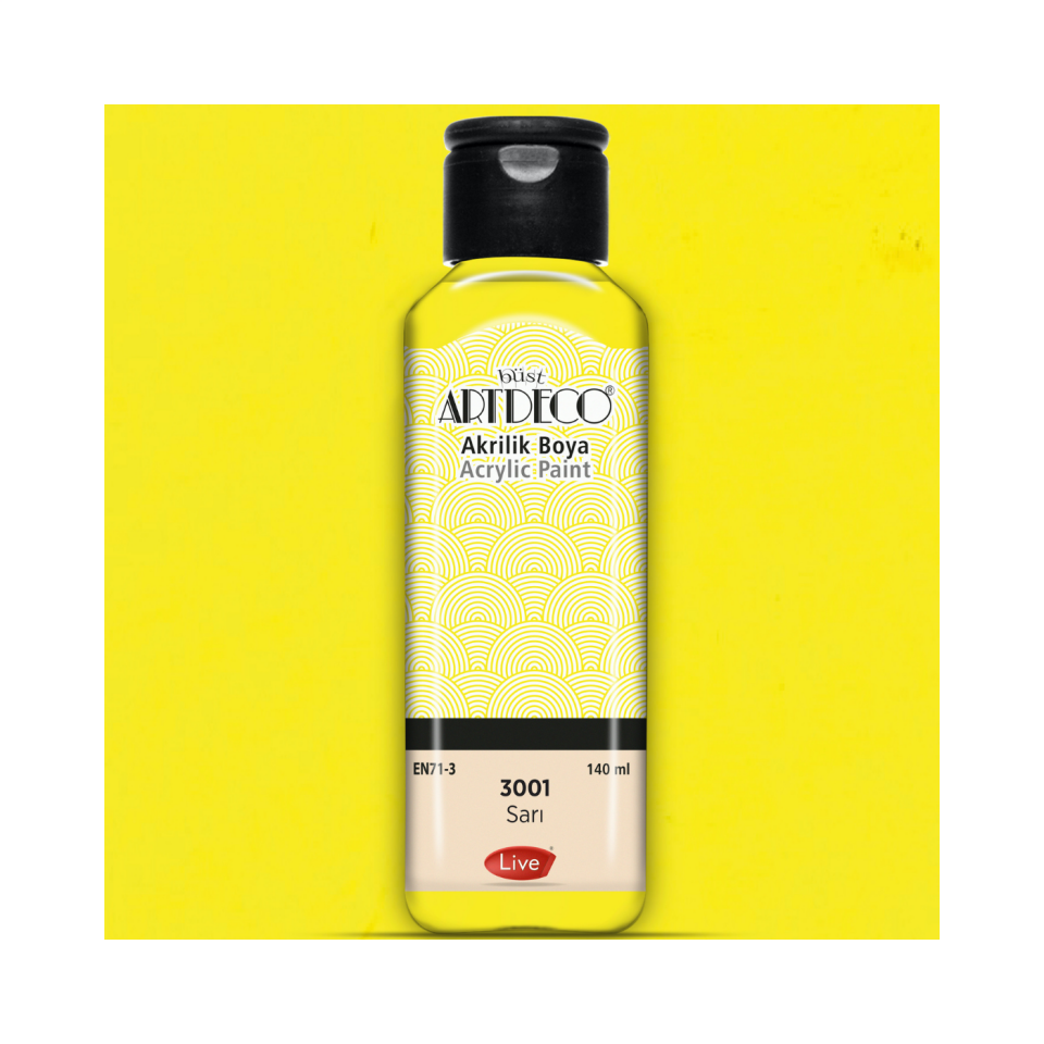Artdeco 3601 Akrilik Boya Sarı 140 ml