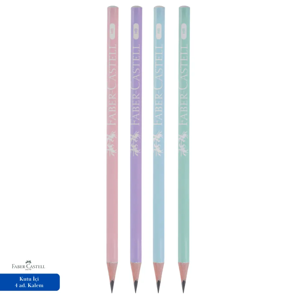 Faber-Castell Şövalye Pastel Kurşun Kalem HB 4'lü Set