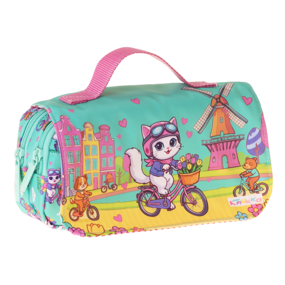 Kaukko Kids Cat Bike Kalem Çantası