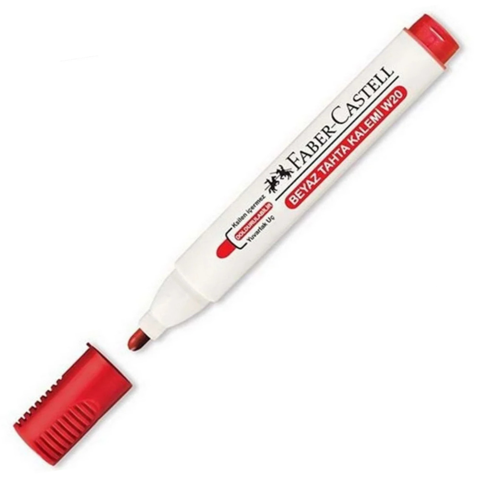 Faber Castell W20 Beyaz Tahta Kalemi Kırmızı
