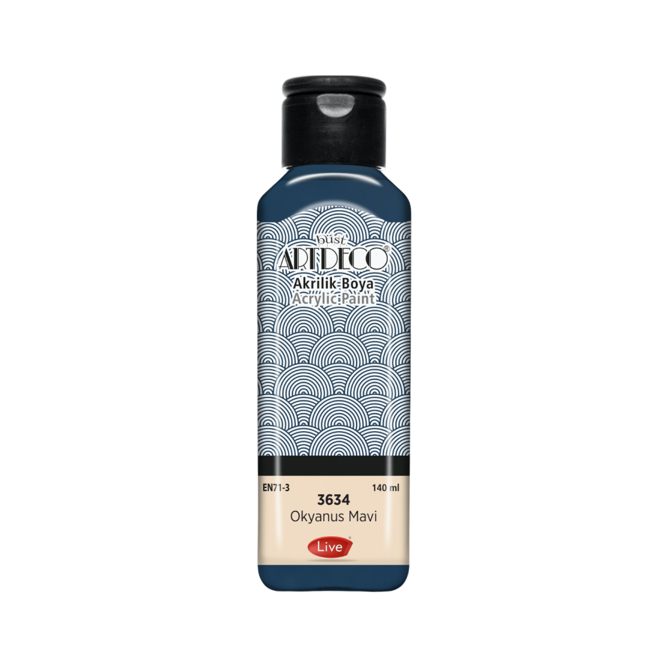 Artdeco 070R-3634 Akrilik Boya 140 ml Okyanus Mavi