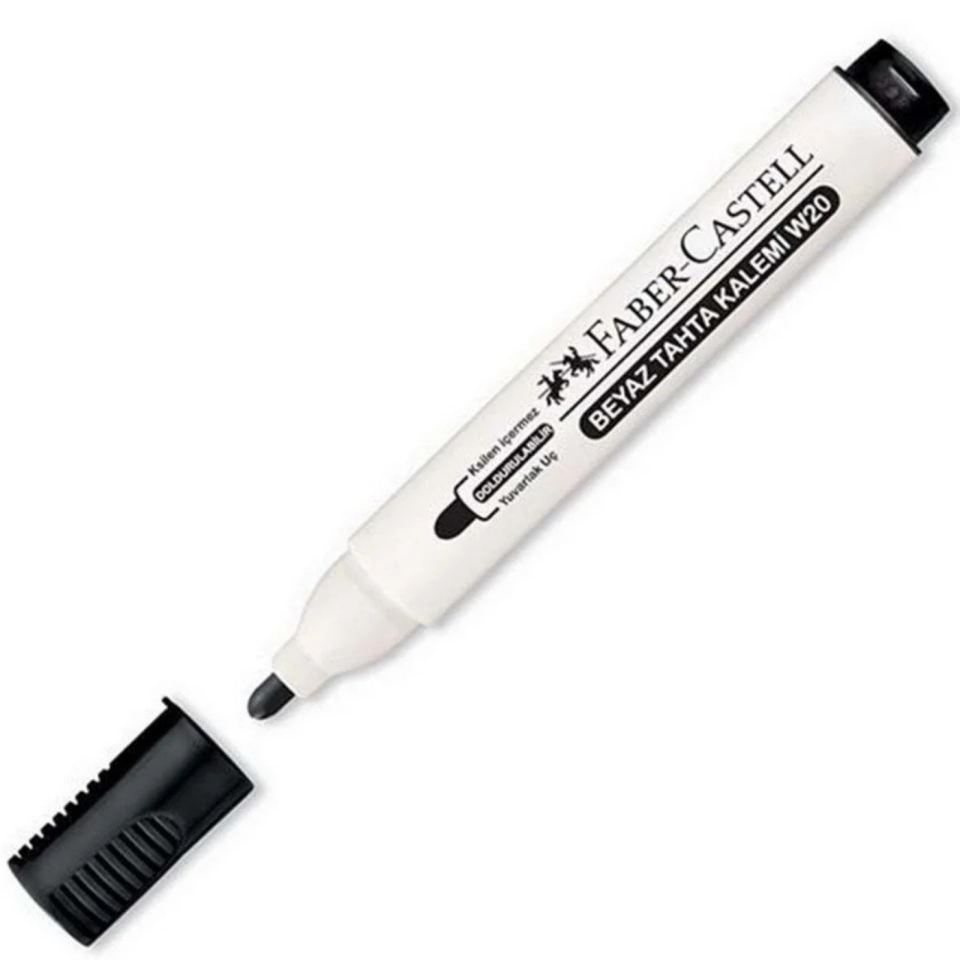 Faber Castell W20 Beyaz Tahta Kalemi Siyah
